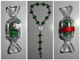 ONE DECADE COURAGE PASTEL COLOR GLASS ROSARY IN CANDY BOX