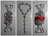 ONE DECADE FAITH PASTEL COLOR GLASS ROSARY IN CANDY BOX