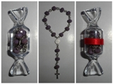 ONE DECADE INSPIRE PASTEL COLOR GLASS ROSARY IN CANDY BOX
